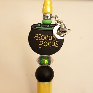 Handmade Iridescent Hocus Pocus Beaded Silicone Focal Bead Pen